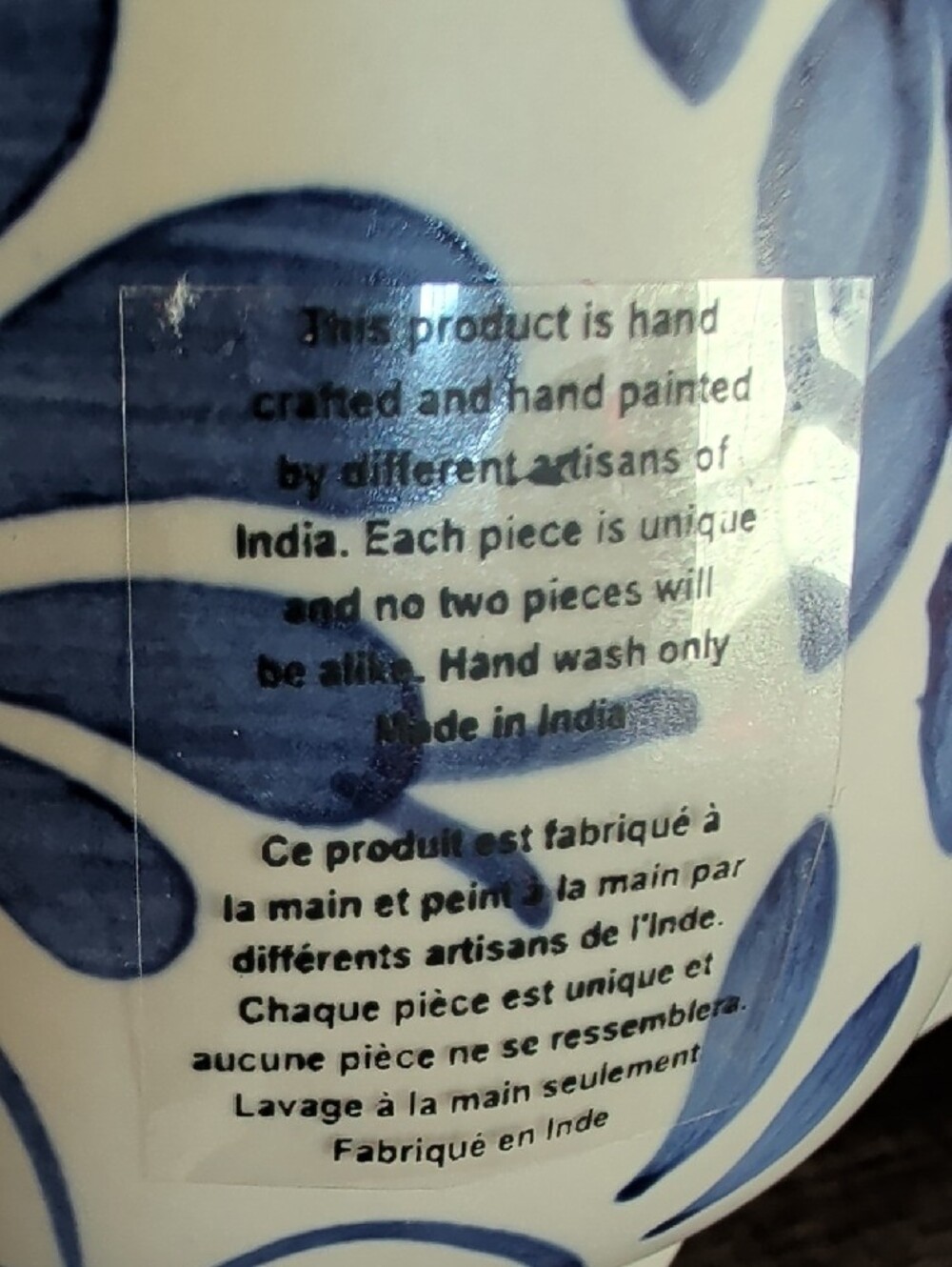 Artisan Hand painted Floral Ceramic Mug - Picture 4 of 4